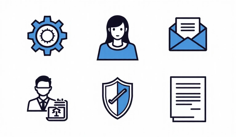 Icone che rappresentano i vari usi dei dati