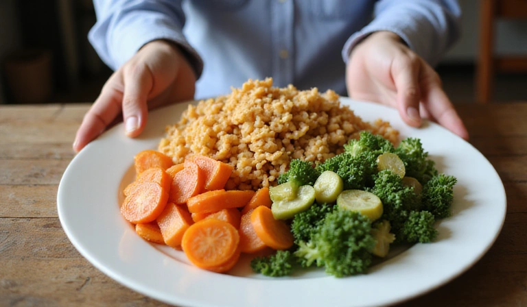 Persona che evita cibi elaborati